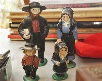 Cast iron Amish figurines