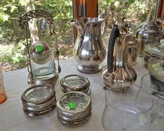 Silverplated serving pieces