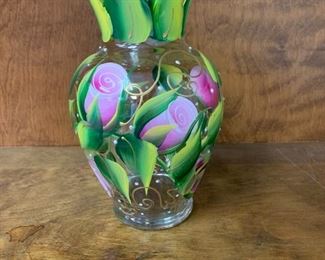 Artist painted vase