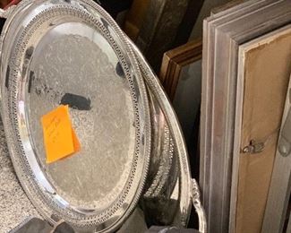 Many pieces of Sterling Plate.
