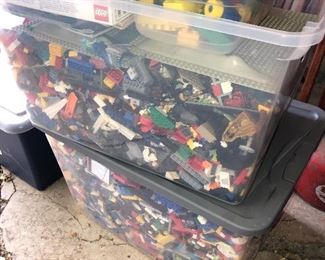 Two huge totes of legos! 