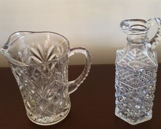 20 Crystal Vase and Pitcher