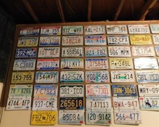 Numerous Assorted License Plates