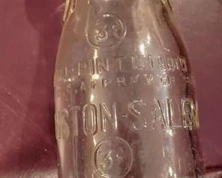 Winston Salem Half Pint Milk Bottle