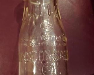 Winston Salem Half Pint Milk Bottle