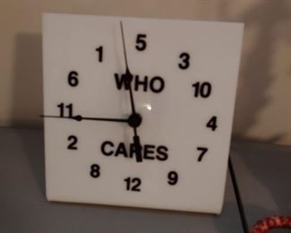 "Who Cares" Clock