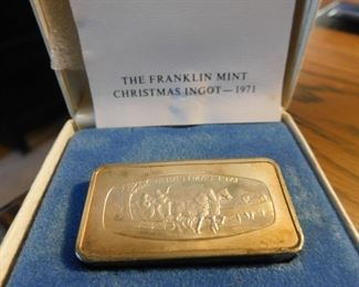 1971 Franklin Mint Silver Art Bar