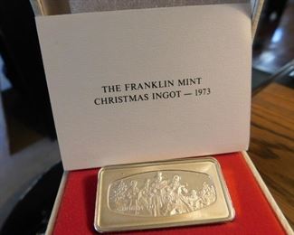 1973 Franklin Mint Silver Art Bar