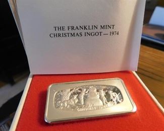 1974 Franklin Mint Silver Art Bar