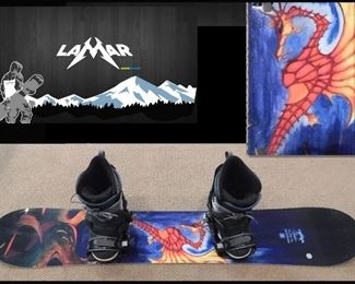  Lamar Snow Board with Seahorse design.