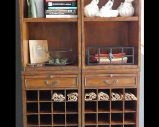  Four Section  Shelving View with Items.