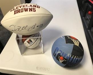 Autographed football and basketball