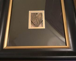 Erte Heart Double Sided Bronze Heart Medallion