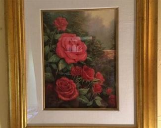Thomas Kincaid Perfect Red Rose Signed and Numbered