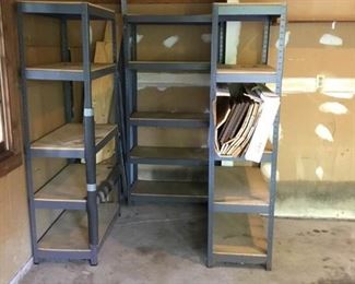 Three Shelving Units