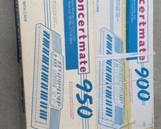 1401: Concertmate 900 & 950 portable stereo musical instrument
Concertmate 900 & 950 both have 61 full sized keys and 120 -465 sound tone bank.
 