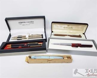 1565: 	
Pierre Cardin Pen Set, Hallmark Pen, Wagner Swiss Pen and More
Pierre Cardin Pen Set, Hallmark Pen, Wagner Swiss Pen and More