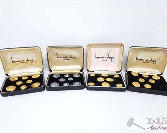 1566: 	
Four Sets of Benson & Clegg Buttons
Four Sets of Benson & Clegg Buttons