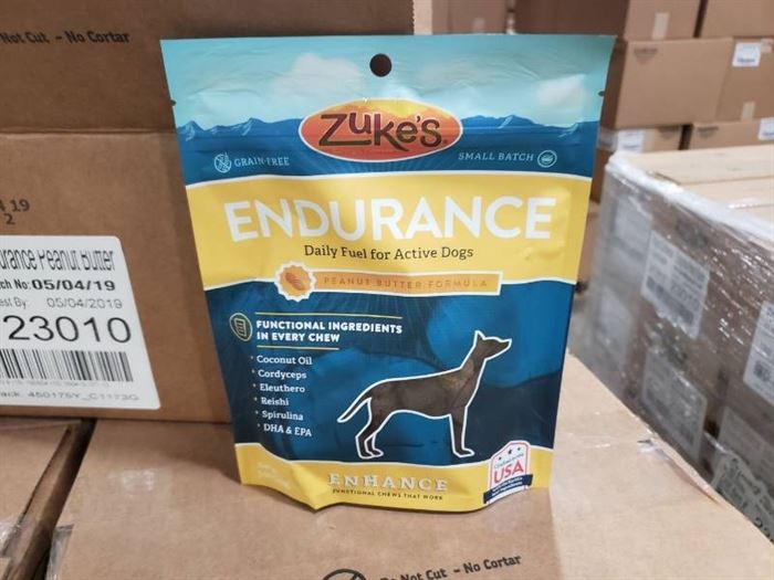 (105) Cases pouch Enhance Endurance peanut butter dog treats