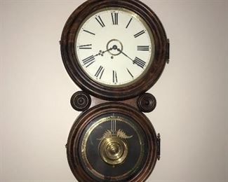 ANTIQUE FIGURE 8 WALL CLOCK 