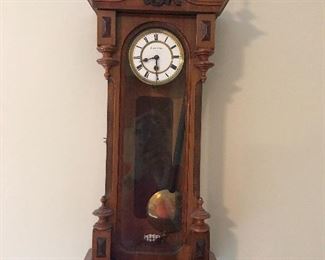 ANTIQUE LARGE GERMAN VIENNA WALL CLOCK 