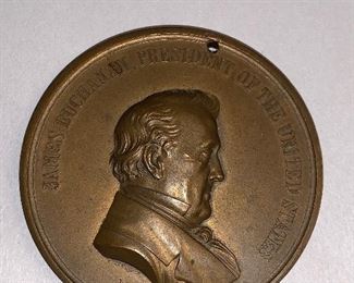 US BRONZE COMMEMORATIVE JAMES BUCHANAN COIN 