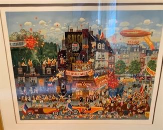 HIRO YAMAGATA “FESTIVAL DE AUTO” HAND SIGNED LIMITED EDITION LITHOGRAPH
