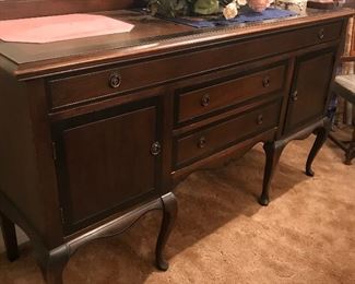 nice heavy antique buffet / sold separate