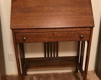 oak slant top desk