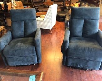 Electric Blue Suede Recliners!!