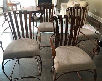 Happy big-bottom curly cue chairs