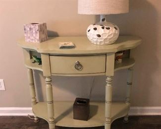 cute semi circular parlor table I want this!