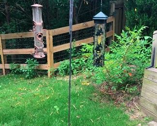bird feeders and shepherd hooks