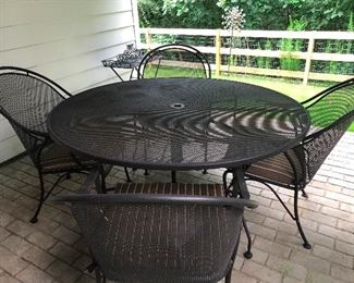 patio set woven from optical illusions
