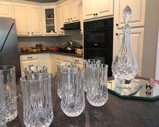 crystal glassware made from recycled Cinderella slippers.