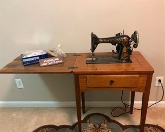 antique Singer sewing machine wants you to remember handcrafts are still important!