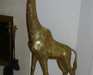 BRASS GIRAFFE  4FT.TALL