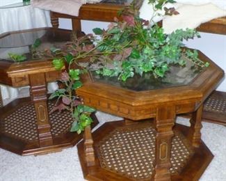 3 PC. SOFA TABLE AND 2 LAMP TABLES