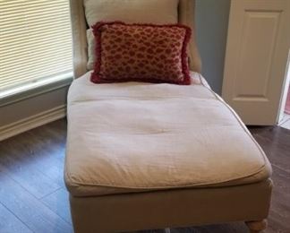 linen down chaise  lounge