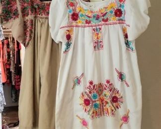 Beautiful embroidered dresses from Guatemala and Mexico