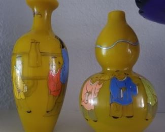 Peking glass vases
