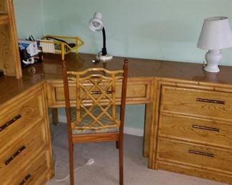 Lea furniture, corner desk, chair, chest