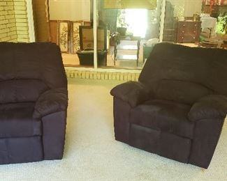 Ashley navy blue recliners