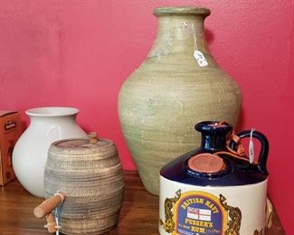 pottery, British Navy Pusser's Rum decanter, USA decanter