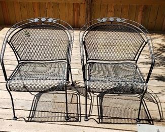 black patio chairs