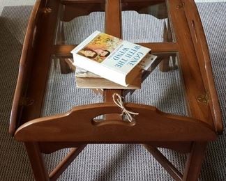 Coffee table, books