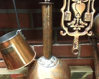 Copper coated cider laden, handmade copper pan, copper trivet