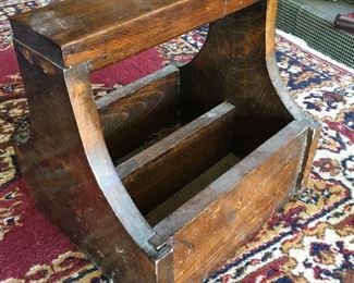 Rustic wooden tote