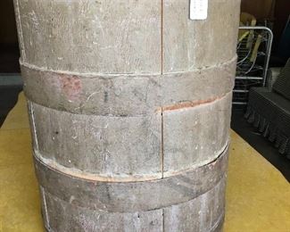 Vintage wooden barrel for chain