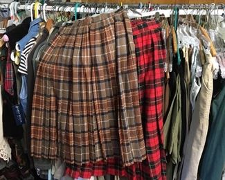 Nice clothes including wool and British made clothes.